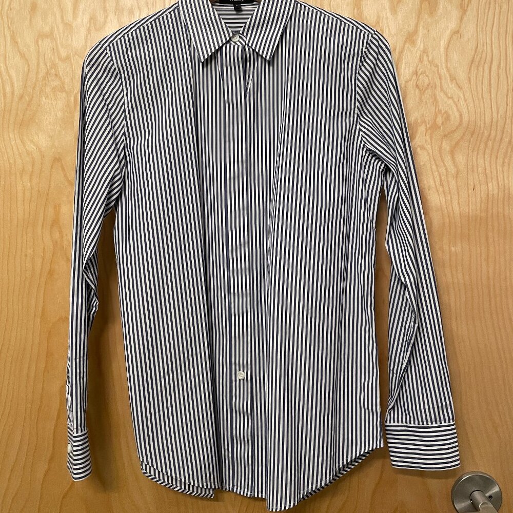 Theory Black & White Striped Shirt – Size P (fits like 2-4)